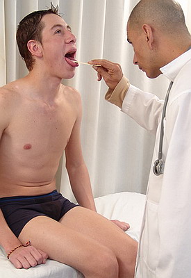 young boy medical exam
