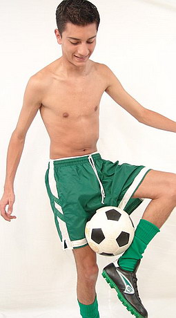 young boys soccer player